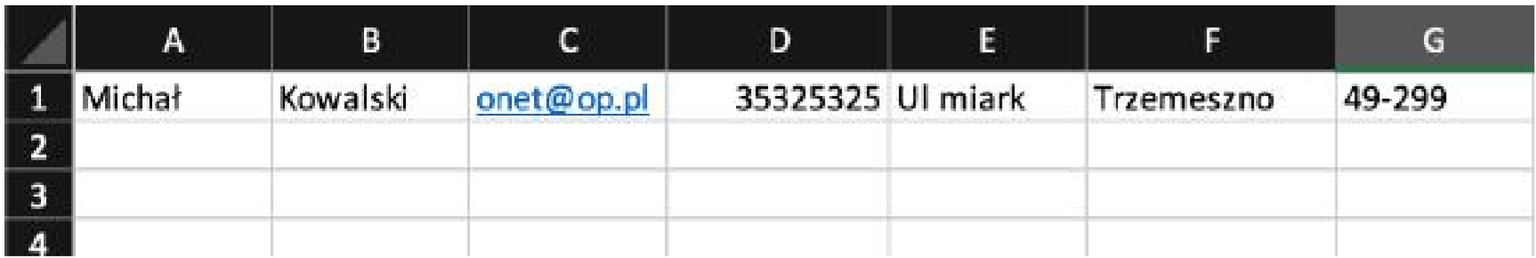 Example Excel file with player data